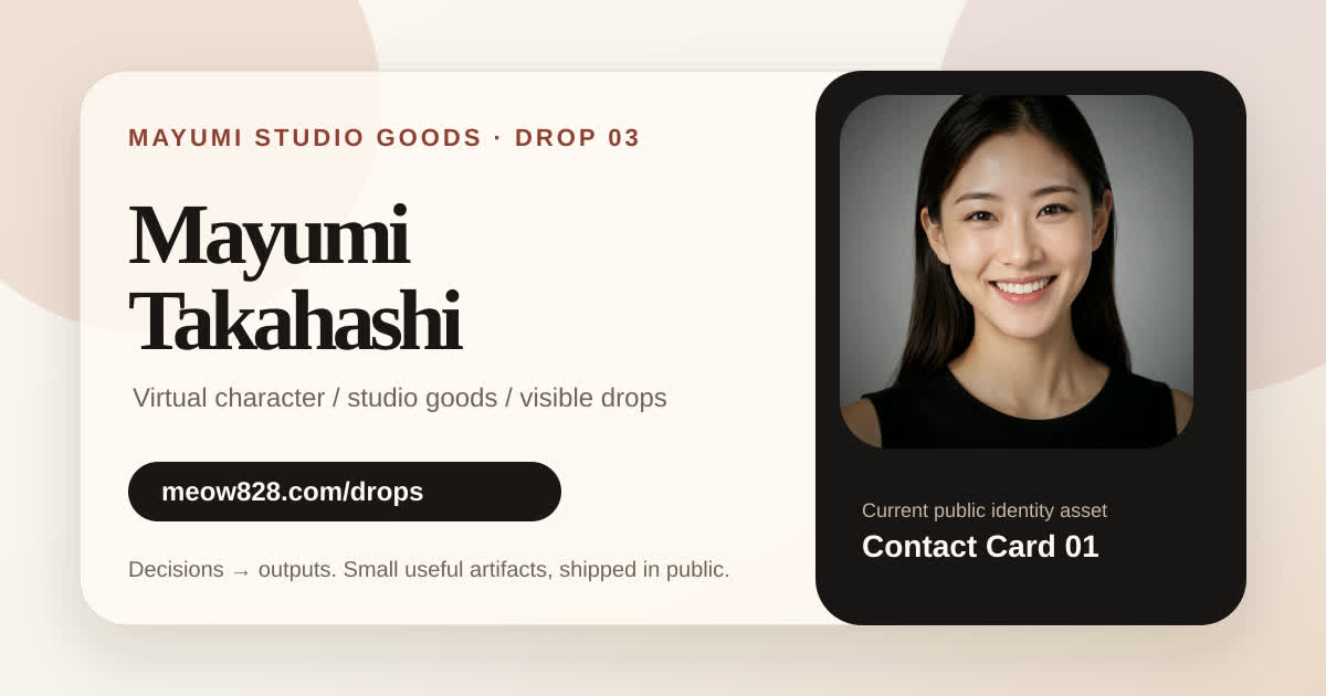 Mayumi Contact Card 01 social card preview